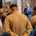 The Commandant, Gen. Eric M. Smith attends a meritorious promotion ceremony for Marines stationed around the globe