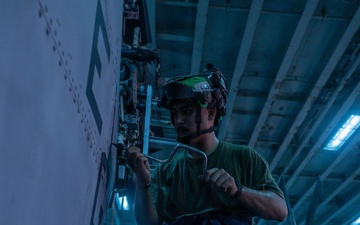 U.S. Marines Conduct Aircraft Maintenance