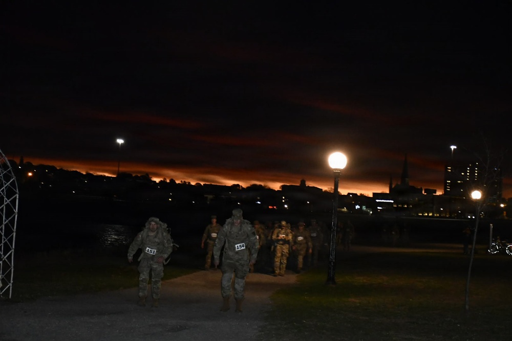 Maine National Guard and ROTC Cadets Take on Norwegian Foot March in Portland