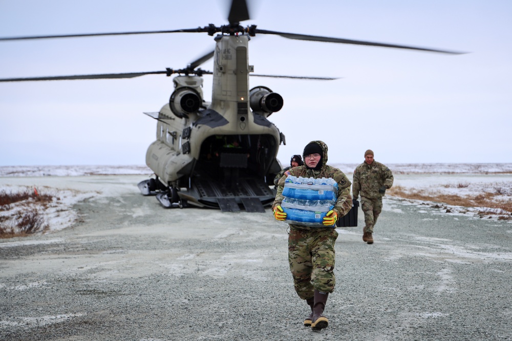 AKARNG Chinook aviators transport AKOM members and supplies during Operation Halong Response