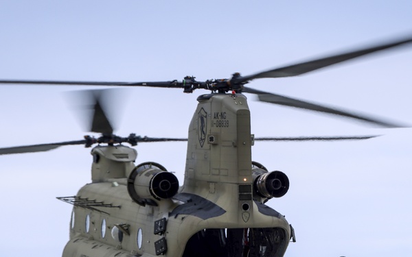 AKARNG Chinook aviators transport AKOM members and supplies during Operation Halong Response