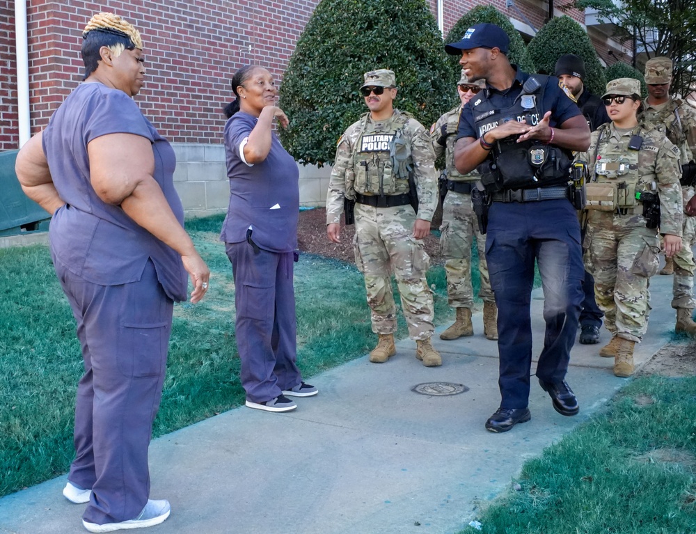 Staff greets community patrol