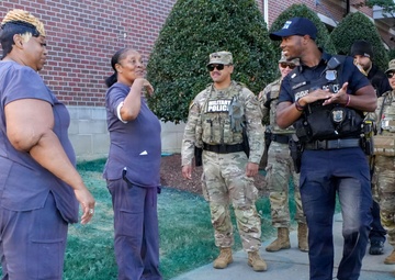 Staff greets community patrol