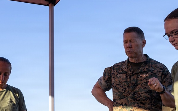 HQSVCBN MARFORPAC conducts physical training and cake cutting ceremony