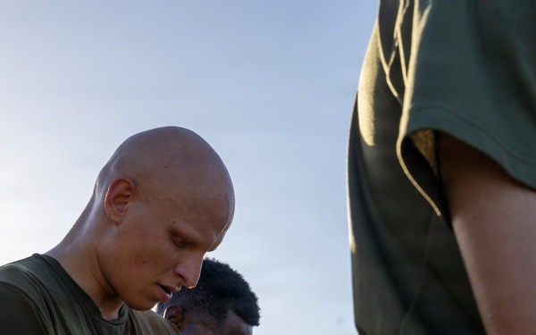 HQSVCBN MARFORPAC conducts physical training and cake cutting ceremony