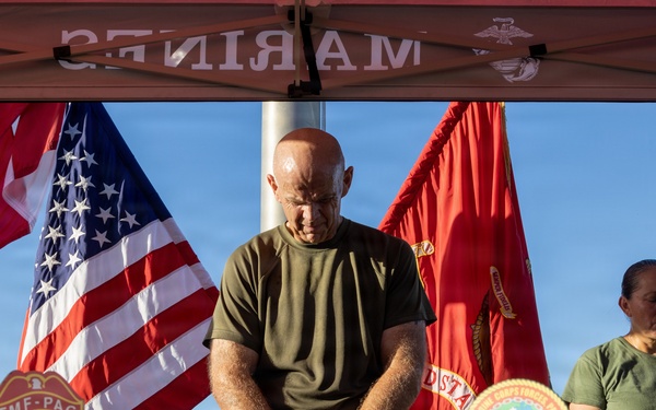 HQSVCBN MARFORPAC conducts physical training and cake cutting ceremony