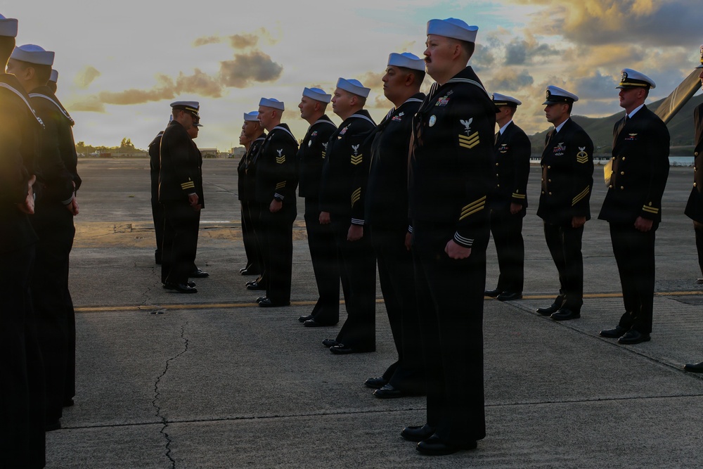 MAG-24 Medical hold a Dress Blue Uniform Inspection