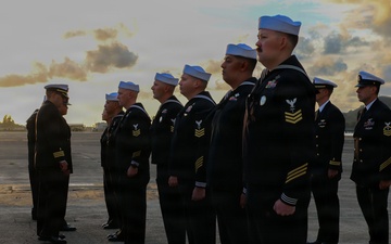 MAG-24 Medical hold a Dress Blue Uniform Inspection
