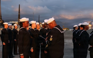 MAG-24 Medical hold a Dress Blue Uniform Inspection