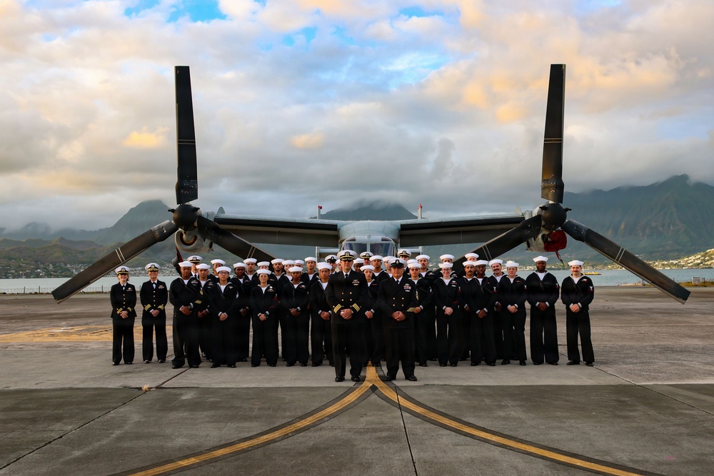 MAG-24 Medical hold a Dress Blue Uniform Inspection