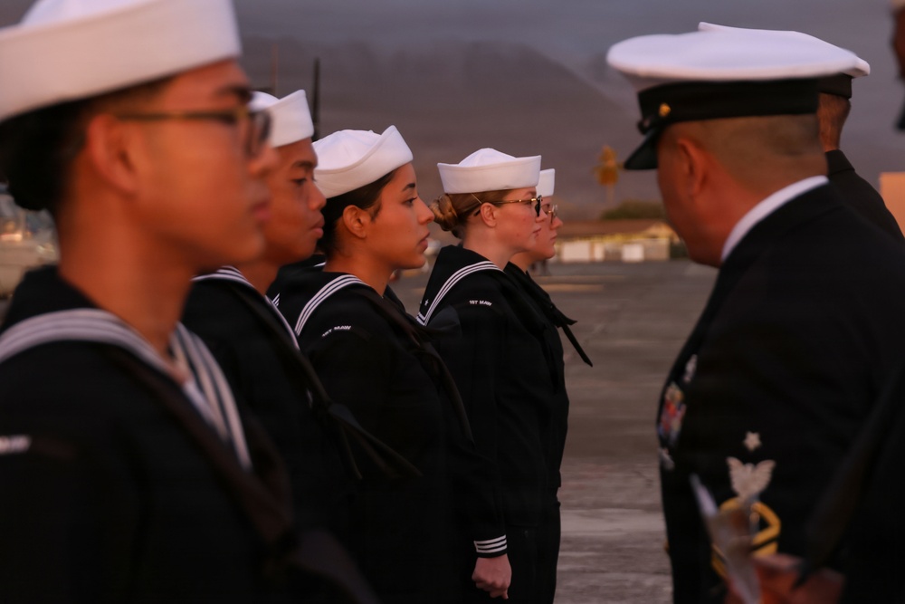 MAG-24 Medical hold a Dress Blue Uniform Inspection