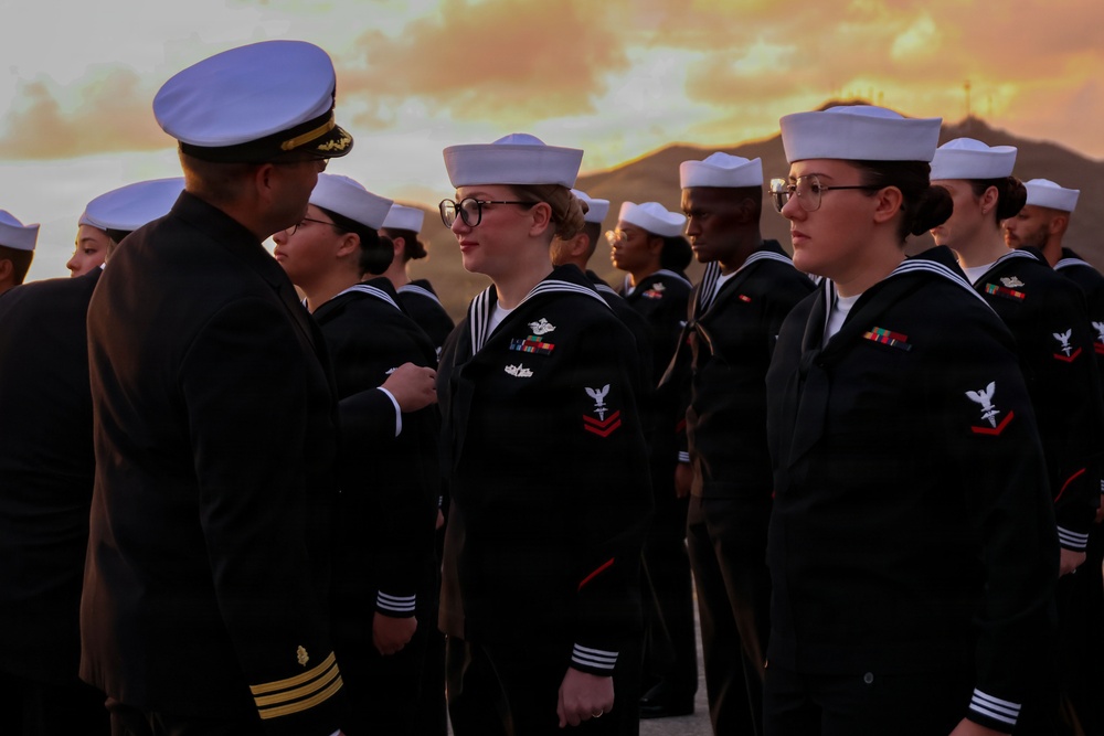 MAG-24 Medical hold a Dress Blue Uniform Inspection