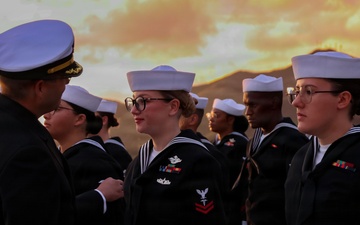 MAG-24 Medical hold a Dress Blue Uniform Inspection