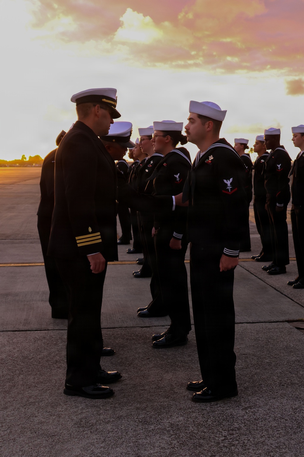 MAG-24 Medical hold a Dress Blue Uniform Inspection