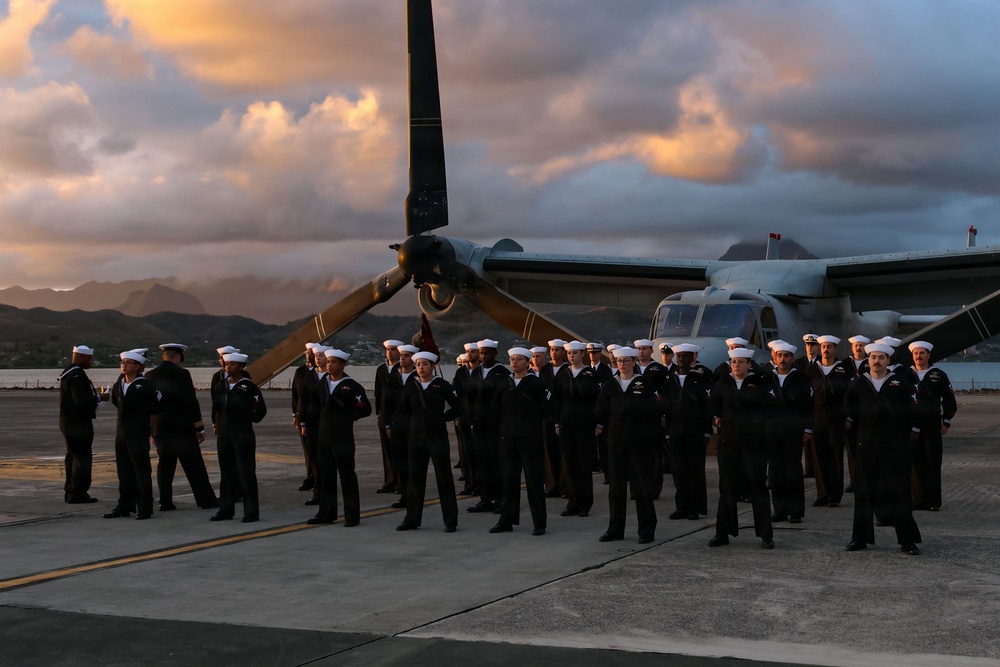 MAG-24 Medical hold a Dress Blue Uniform Inspection