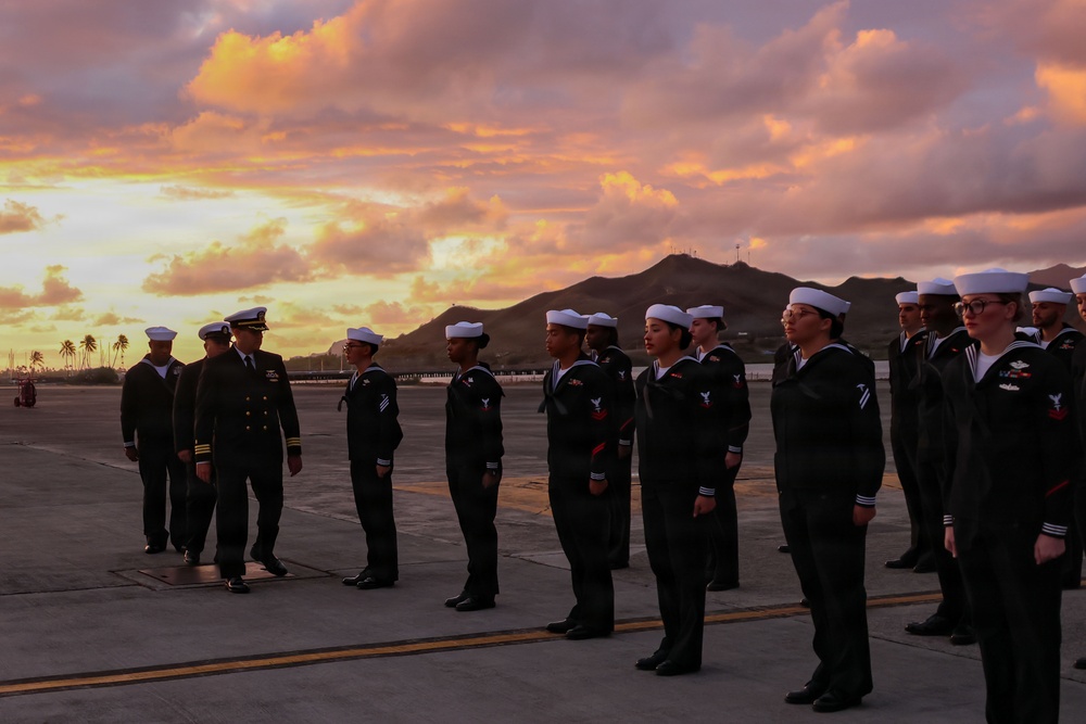 MAG-24 Medical hold a Dress Blue Uniform Inspection