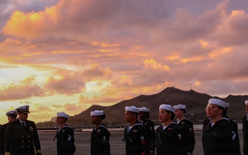 MAG-24 Medical hold a Dress Blue Uniform Inspection