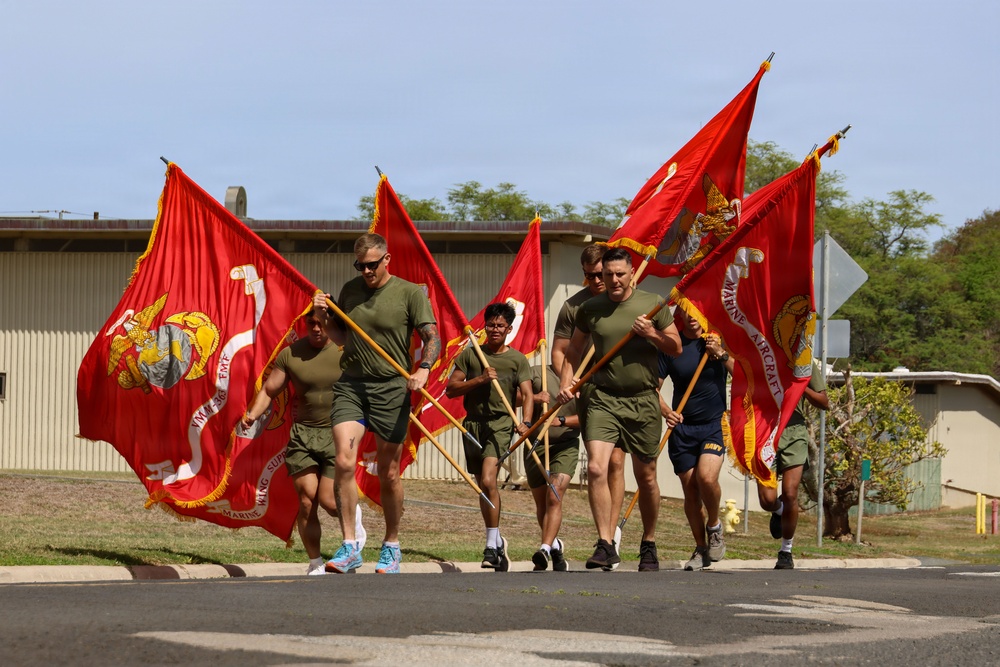 MAG-24 runs 250 miles for the Marine Corps Birthday