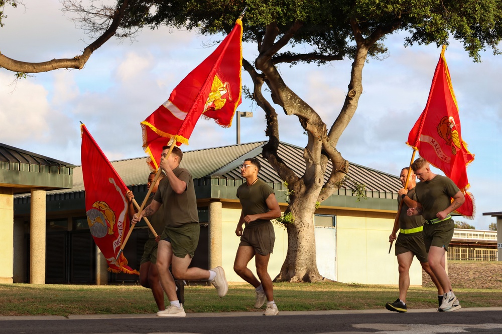 MAG-24 runs 250 miles for the Marine Corps Birthday