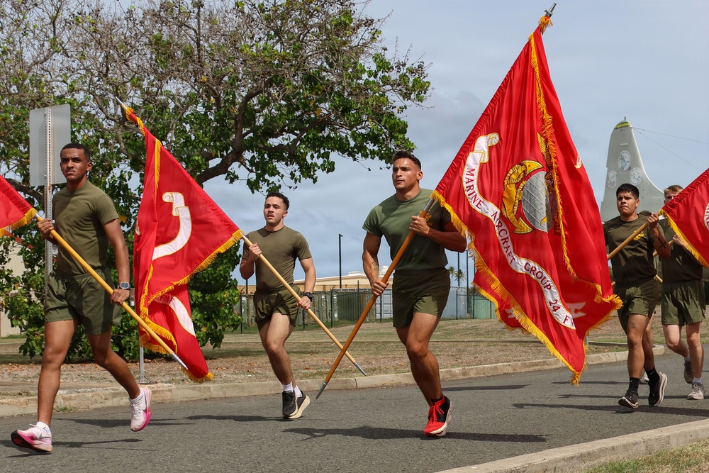 MAG-24 runs 250 miles for the Marine Corps Birthday
