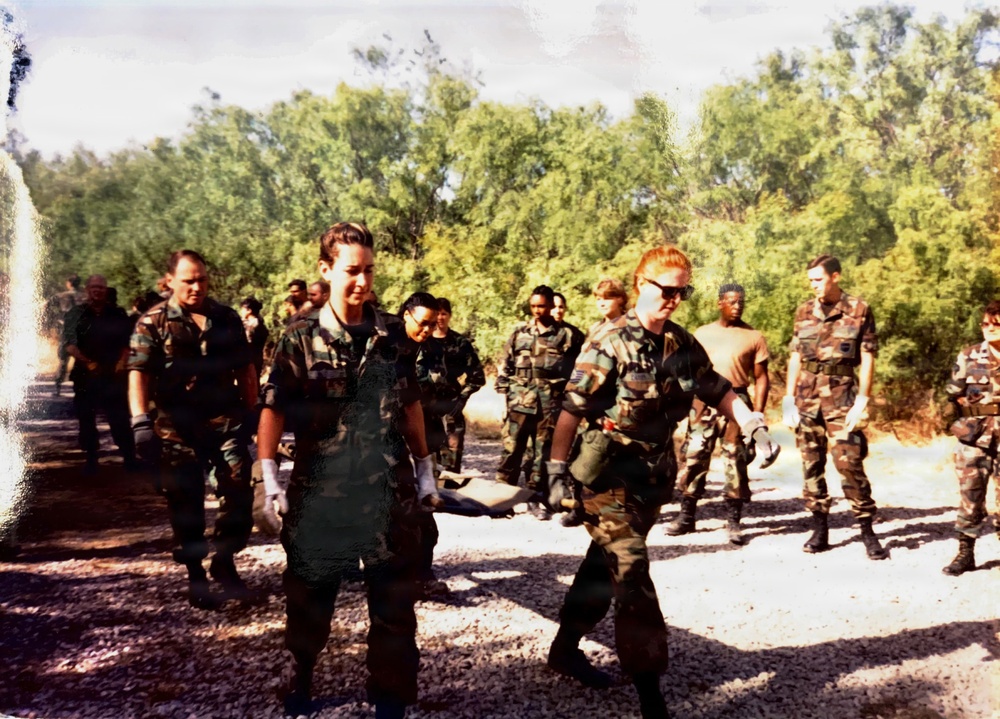 Tech. Sgt. Tammy Campbell in training