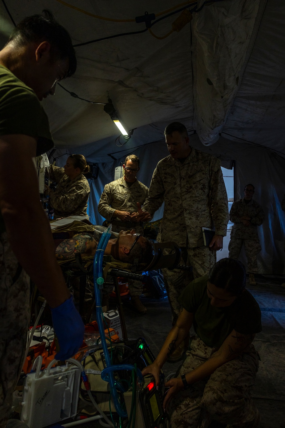 11th MEU Sailors aid a simulated casualty during RUT