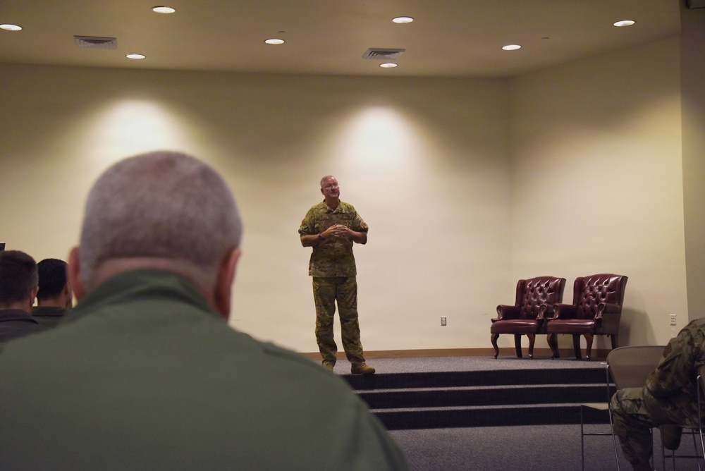 403rd Wing commander holds first civilian commanders call