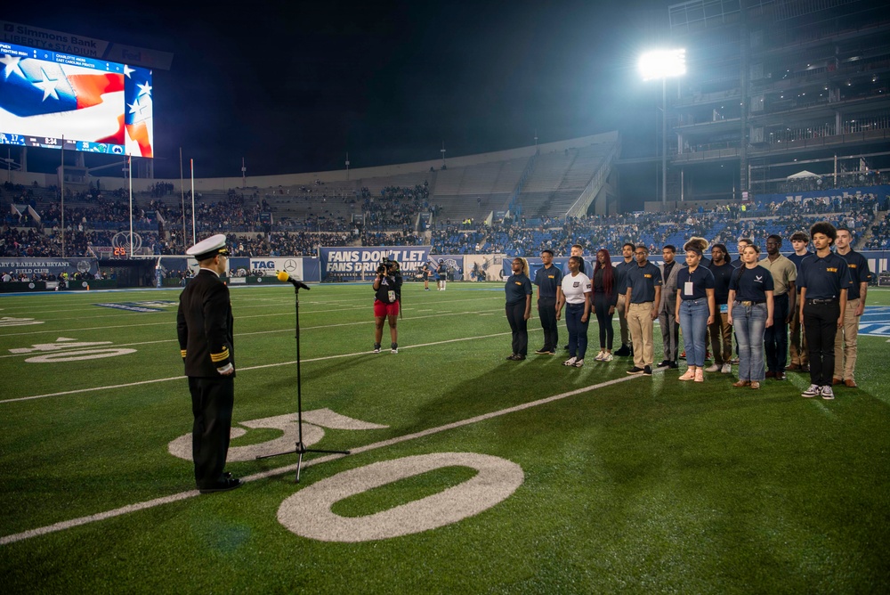 Future Service Members Prepare to Recite the Oath of Enlistment