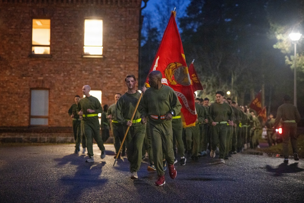 CLB-6 celebrates the Marine Corps’ 250th birthday with motivational run