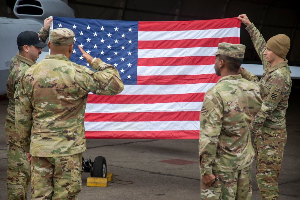 CW2 Brown promotion and re-enlistment