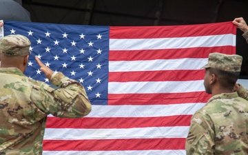 CW2 Brown promotion and re-enlistment