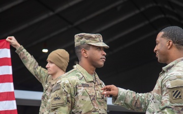 CW2 Brown promotion and re-enlistment