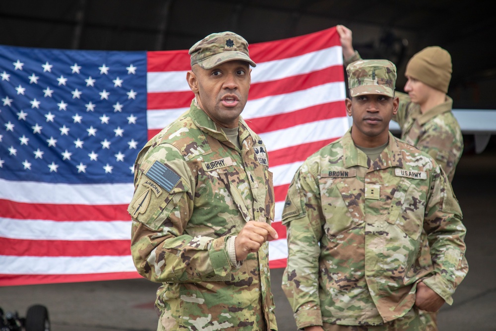 CW2 Brown promotion and re-enlistment