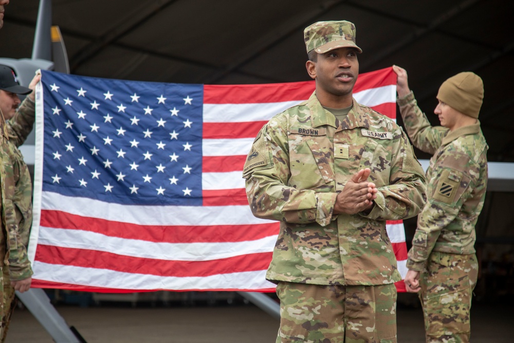 CW2 Brown promotion and reenlistment