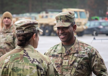 CW2 Brown promotion and reenlistment
