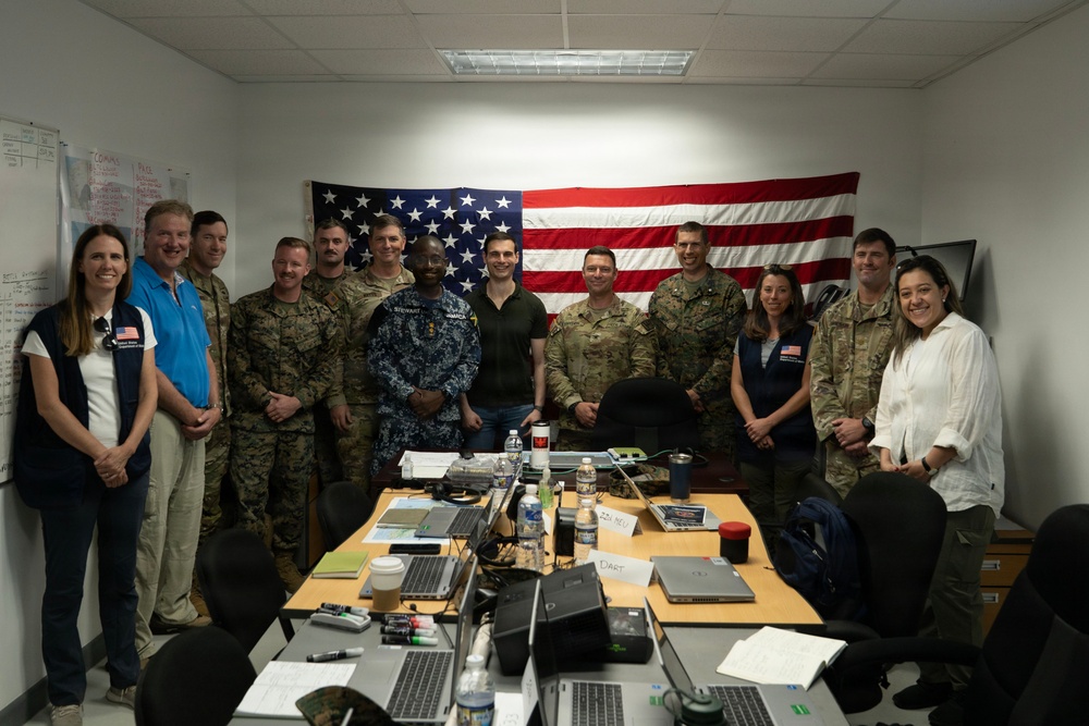 Under Secretary Jeremy Lewin visits JTF-Bravo at Norman Manley International Airport