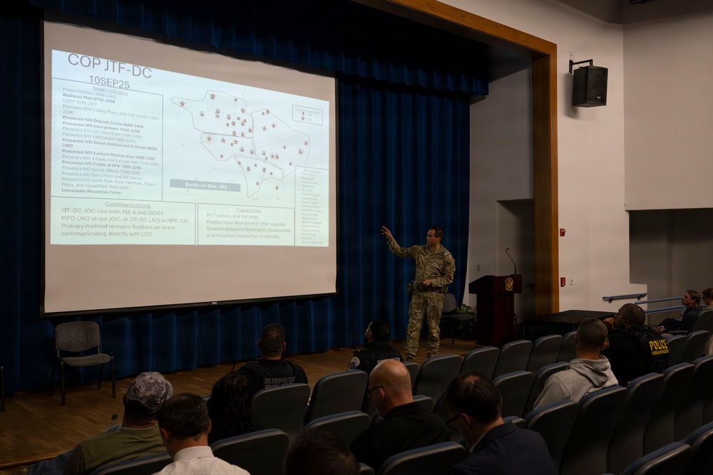 Sec War Visits U.S. Park Police H.Q.