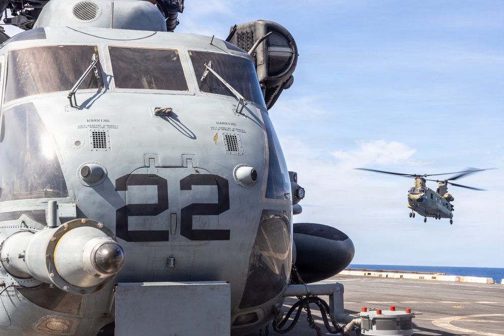 22nd MEU(SOC) | CH-47 Refueling Aboard the USS San Antonio