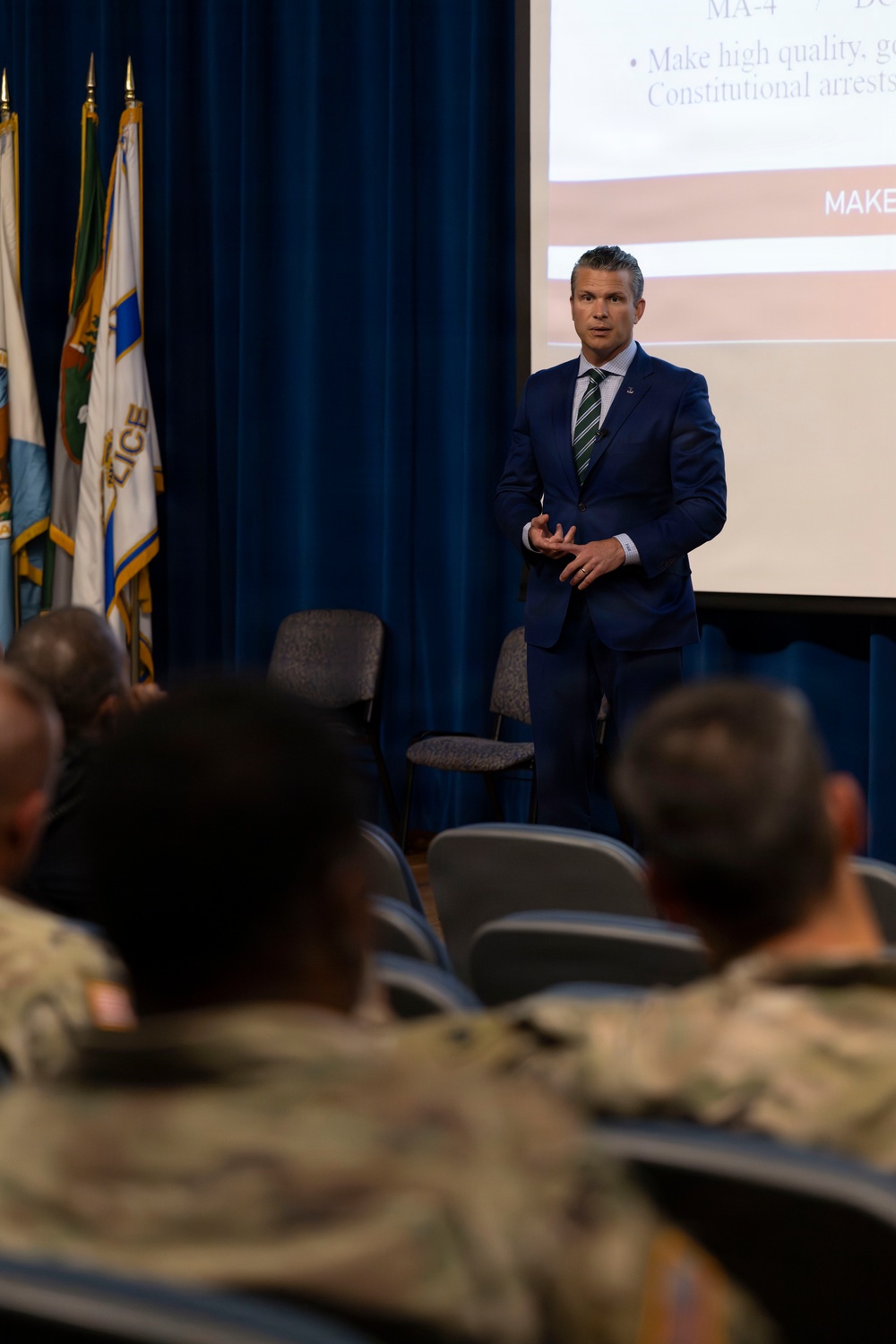 Sec War Visits U.S. Park Police H.Q.