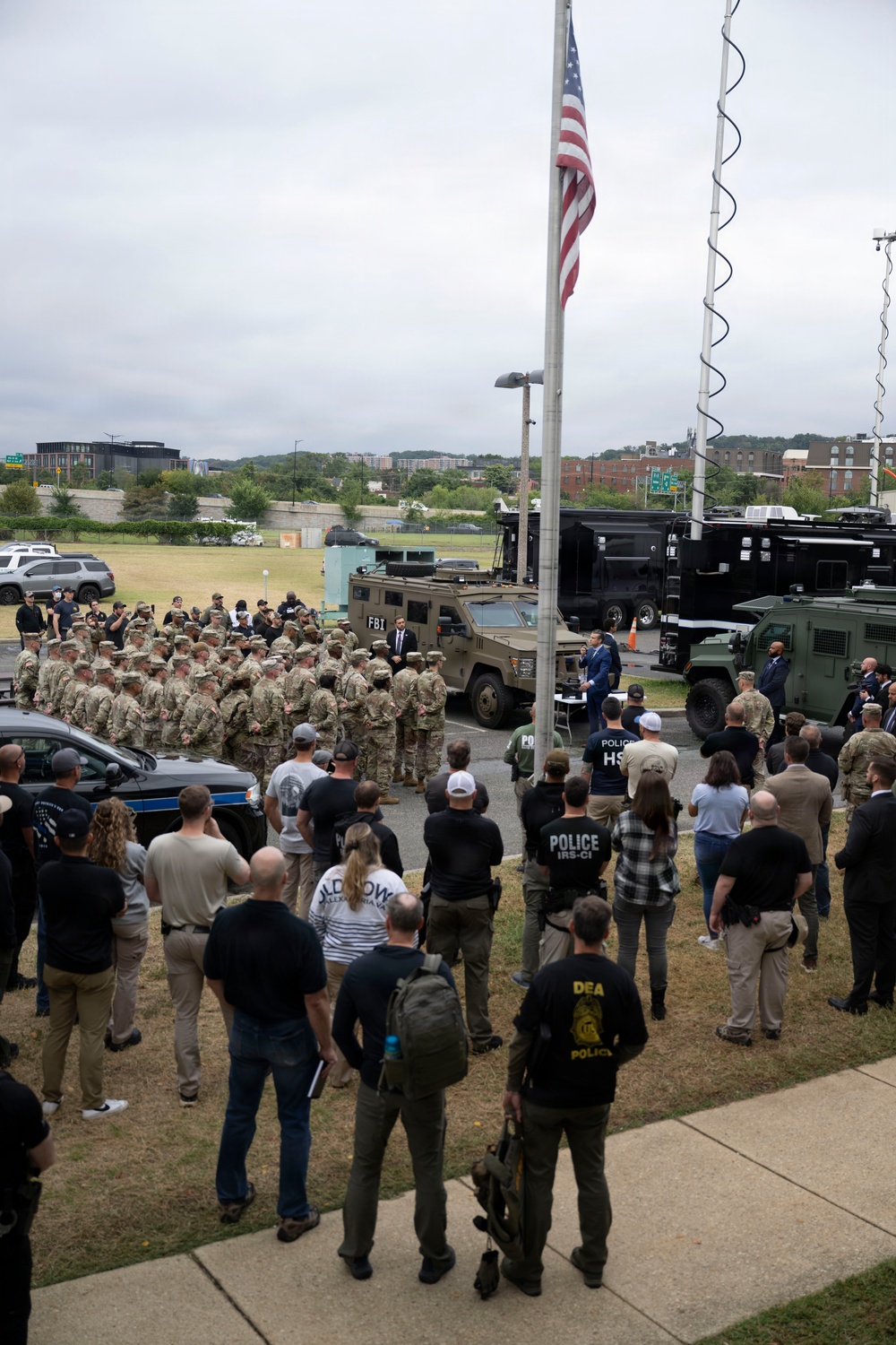 Sec War Visits U.S. Park Police H.Q.