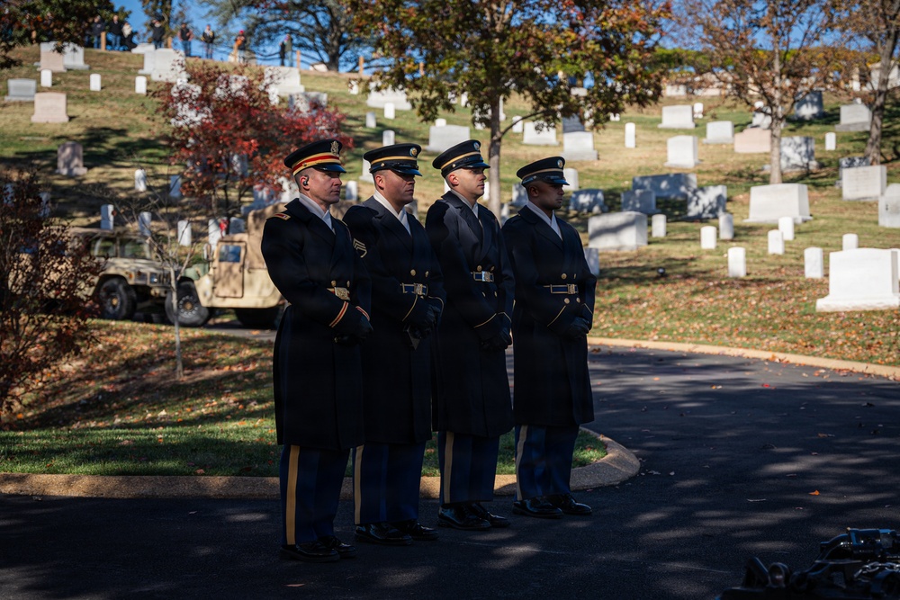The Presidential Salute Battery participate in National Veterans Day Observance