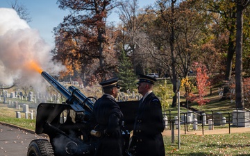 The Presidential Salute Battery participate in National Veterans Day Observance