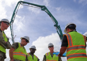 The Officer in Charge of Construction Attends a Concrete Pour