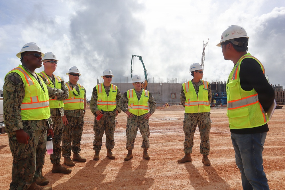 Civil Engineering Officers Take a Learning Tour of a Construction Site