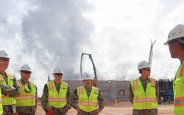 Civil Engineering Officers Take a Learning Tour of a Construction Site