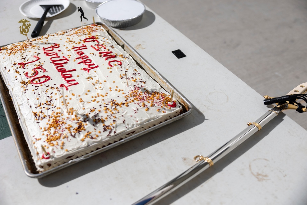 11th MEU Marines celebrate 250th Marine Corps birthday during RUT