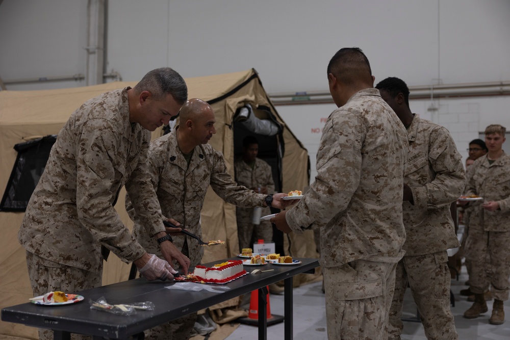 11th MEU Marines celebrate 250th Marine Corps birthday during RUT