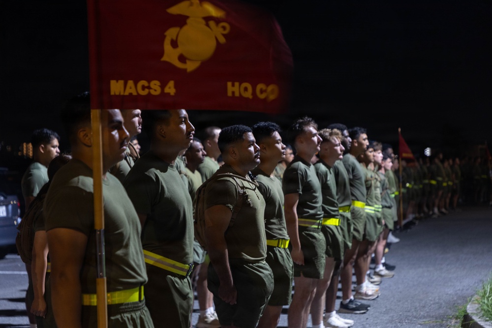 MACS-4 celebrates 250th Marine Corps Birthday with motivational run