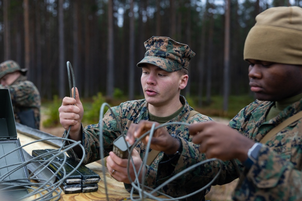 U.S. Marines deployed to the Baltic Sea hone demolition capabilities