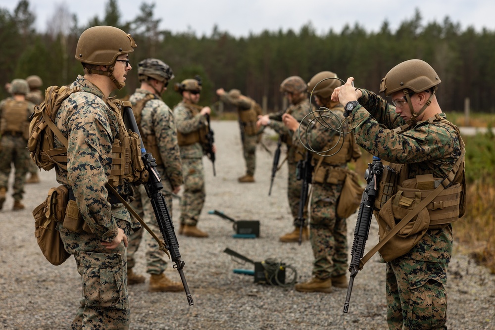 U.S. Marines deployed to the Baltic Sea hone demolition capabilities